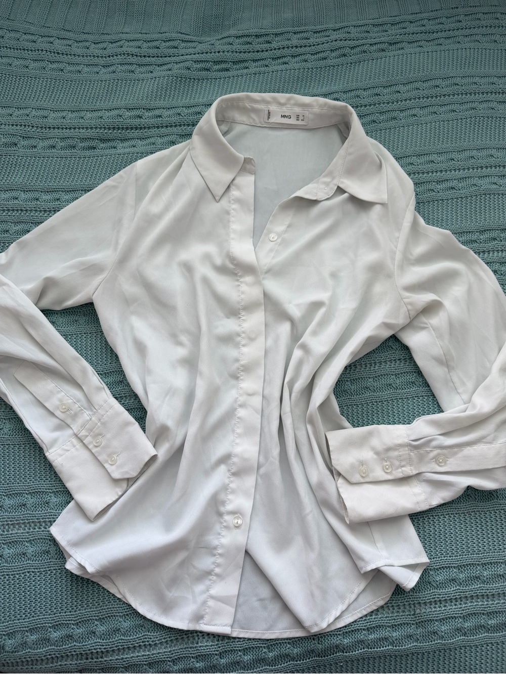 Mango Classic White Button-Front Women's Blouse Size XS - Picture 4 of 4